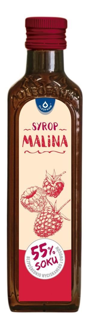 OLEOFARM, Syrop Malina (55% soku), 250ml.