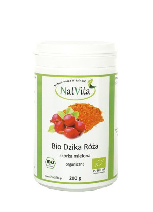 NATVITA, Dzika Róża( skórka mielona) BIO, 150g.