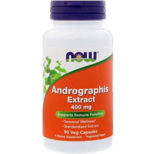 NOW FOODS, Andrographis Extract, 400mg, 90kap.