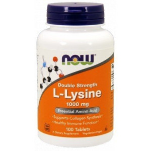 NOW FOODS, L-Lizyna, 1000mg, 100tabl.