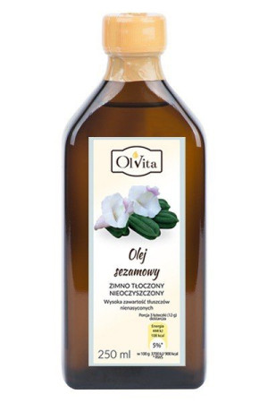 OL'Vita Olej Sezamowy Zimno Tłoczony, 250ml
