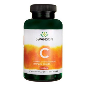 Swanson Witamina C 1000 naturalna  z dziką różą  90 kaps.