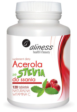 Aliness Acerola ze Stevią do ssania 120 tabletek