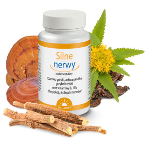 Dr. Jacob's  Silne Nerwy  różeniec, ashwagandha, grzybek reishi (100 kap)