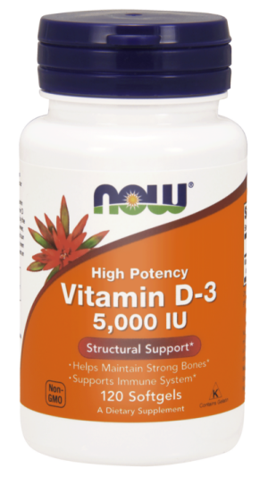 NOW FOODS Witamina D3 5000 IU - 120 kap