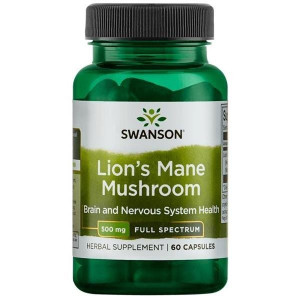 Swanson Full Spectrum Lion's mane (soplówka jeżowata) 500mg. 60 kaps.
