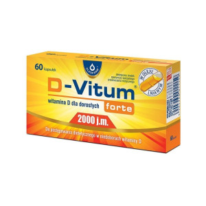 D-Vitum Forte Witamina D dla dorosł 60 kap 2000 j.m.