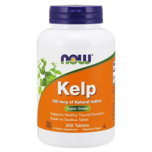 NOW Kelp 150 mcg 200 tabletek źródło jodu