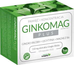 XENICO Ginkomag Plus na pamięć i koncentrację, 120 kaps.