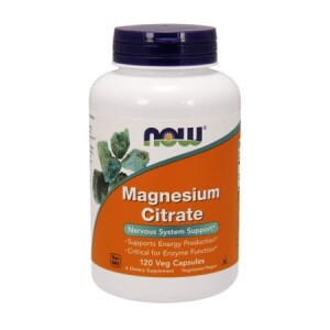 NOW FOODS Magnesium Citrate 400mg 120 kap. (cytrynian magnezu)