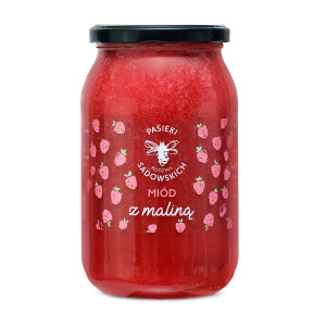 Miód z maliną 1150g. Pasieka Sadowskich