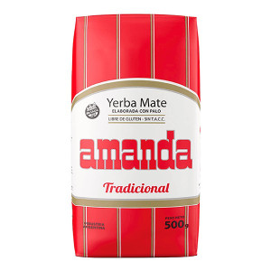 Yerba Mate Amanda Elaborada Con Palo Tradicional 500g