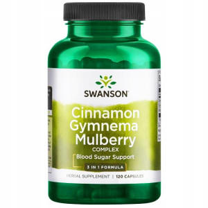 Swanson Kompleks Cynamonu, Gymnemy i Morwy, kapsułki, 120 szt.