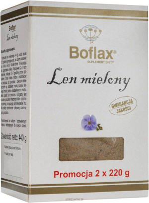 Len Mielony 2x200 g. Odtłuszczone nasiona lnu