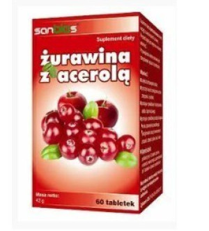 Żurawina z acerolą 60szt Sanbios