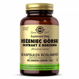 SOLGAR RHODIOLA ROSEA RÓŻENIEC GÓRSKI- EKSTRAKT Z KORZENIA 60 KAPSUŁEK