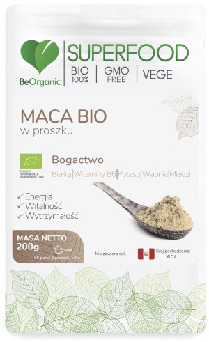 MACA BIO SUPERFOOD PROSZEK 200 G BEORGANIC