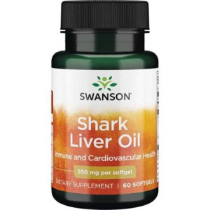 Swanson Olej z wątroby Rekina 550 mg 60 kapsułek