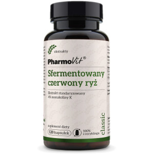 Sfermentowany czerwony ryż Ekstrakt standaryzowany 4% monakoliny K - Suplement diety 120 kaps. Pharmovit