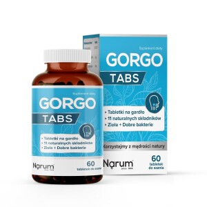 NARINE Gorgo Tabs 600 mg, 60 tabletek do ssania