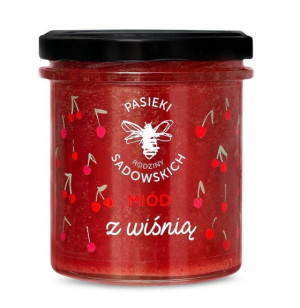 Miód z wiśnią - 430 g Pasieka Sadowskich