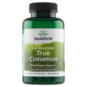 SWANSON, Full Spectrum True Cinnamon (Cejloński) 120 kap