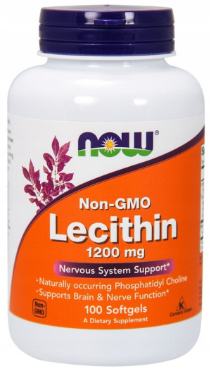 Lecytyna 1200 mg 100 kaps. NOW Foods