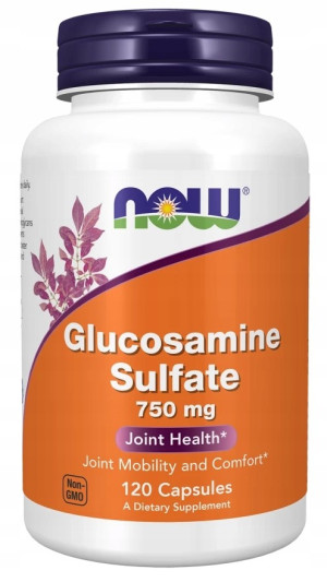 NOW FOODS, Glucosamine Sulfate(glukozamina) , 750mg, 120kap.