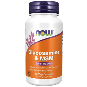 NOW FOODS, Glucosamine & MSM (Glukozamina), 60kap.