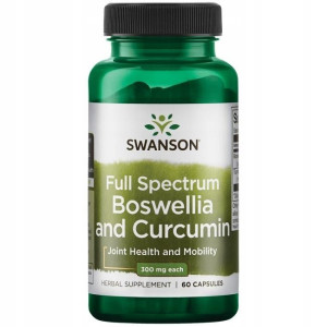 Full Spectrum Boswellia i Curcumin, SWANSON, 60 kap