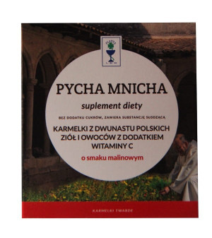 Karmelki PYCHA MNICHA o smaku malinowym 80g