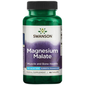 Jabłczan magnezu 150mg, SWANSON, 60 TABL