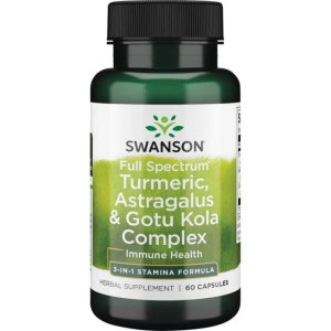 SWANSON Full Spectrum Turmeric Astragalus Gotu Kola 60 kaps.