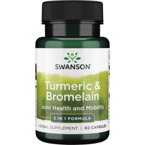 SWANSON Full Spectrum Turmeric & Bromelain x 60 kapsułek