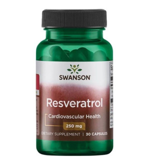 SWANSON, Resveratrol 250mg, 30 kap