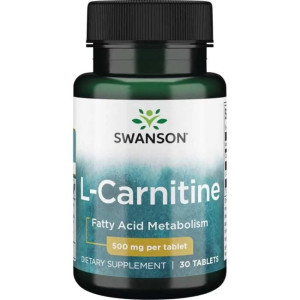 SWANSON L-karnityna 500mg, 30 tabletek