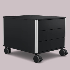 C6 (Schubladendekor: Schwarz, Aluprofil Farbe: Silber, Dekor: Schwarz)