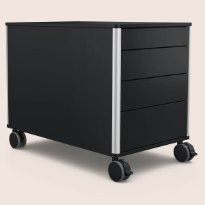 C8 (Dekor: Schwarz, Aluprofil Farbe: Silber, Schubladendekor: Schwarz)