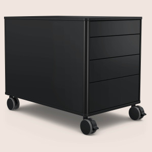 C8 (Dekor: Schwarz, Aluprofil Farbe: Schwarz, Schubladendekor: Schwarz)