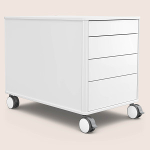 C8 (Dekor: Weiß, Aluprofil Farbe: Weiß, Schubladendekor: Weiß)