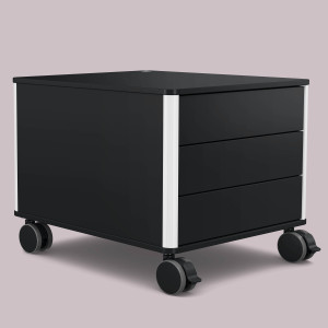 C6 (Schubladendekor: Schwarz, Aluprofil Farbe: Weiß, Dekor: Schwarz)
