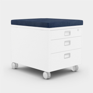 moll Prime Wechselbezug für Sitzkissen Pad (Polsterfarbe: Soft - Navy)