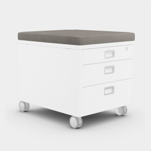 moll Prime Wechselbezug für Sitzkissen Pad (Polsterfarbe: Soft - Grey)