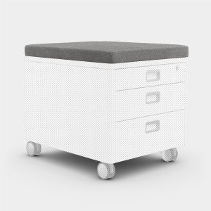 moll Prime Wechselbezug für Sitzkissen Pad (Polsterfarbe: Ted - Grey)