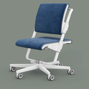 moll S6 (Gestellfarbe: Weiß, Polsterstoffe: Spice-Deepblue)