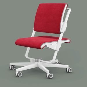 moll S6 (Gestellfarbe: Weiß, Polsterstoffe: Spice-Red)
