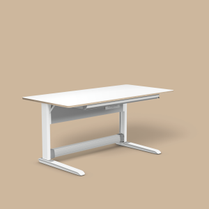 T1 (Dekor: Weiß, Größe: L (160 x 80 cm), Höhenadapter: mit Höhenadapter (+ 5 cm Grundhöhe), Schublade: mit Schublade, Steckdosenhalter: ohne Steckdose