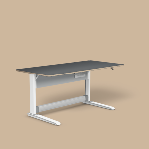 T1 (Dekor: Grau, Größe: L (160 x 80 cm), Höhenadapter: mit Höhenadapter (+ 5 cm Grundhöhe), Schublade: ohne Schublade, Steckdosenhalter: ohne Steckdos