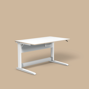 T1 (Dekor: Weiß, Größe: M (120 x 80 cm), Höhenadapter: mit Höhenadapter (+ 5 cm Grundhöhe), Schublade: ohne Schublade, Steckdosenhalter: ohne Steckdos