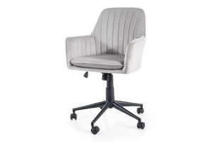 Fotel biurowy Q-886 VELVET jasnoszary